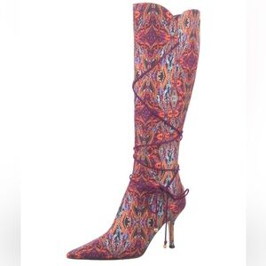 Jimmy Choo Multicolor Patterned Heeled Boots
